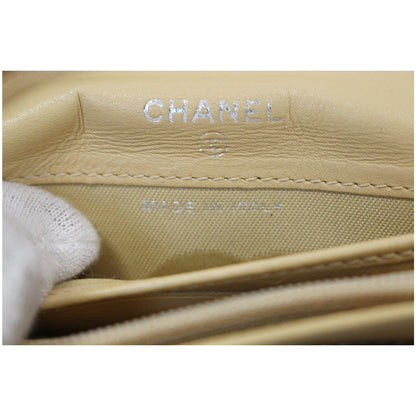 CHANEL Cambon Flap Calfskin Quilted Wallet Beige - 15% OFF