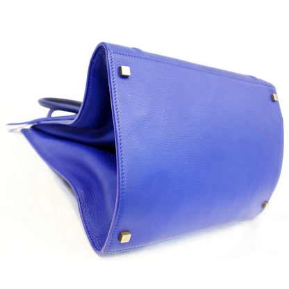 CELINE Phantom Luggage Medium Leather Tote Bag Blue