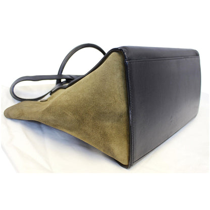 Celine Python and Black Leather Small Trapeze Bag