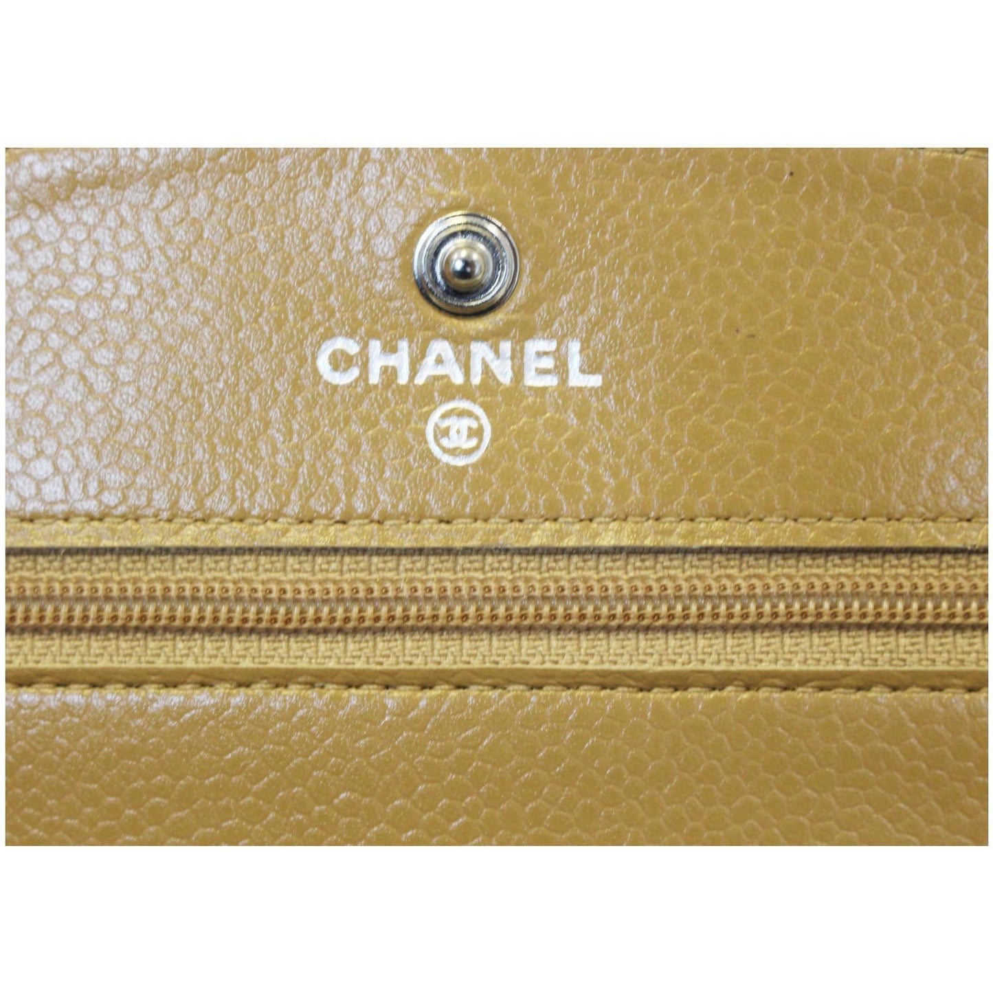 CHANEL Timeless WOC Caviar Leather Clutch Crossbody Bag Beige