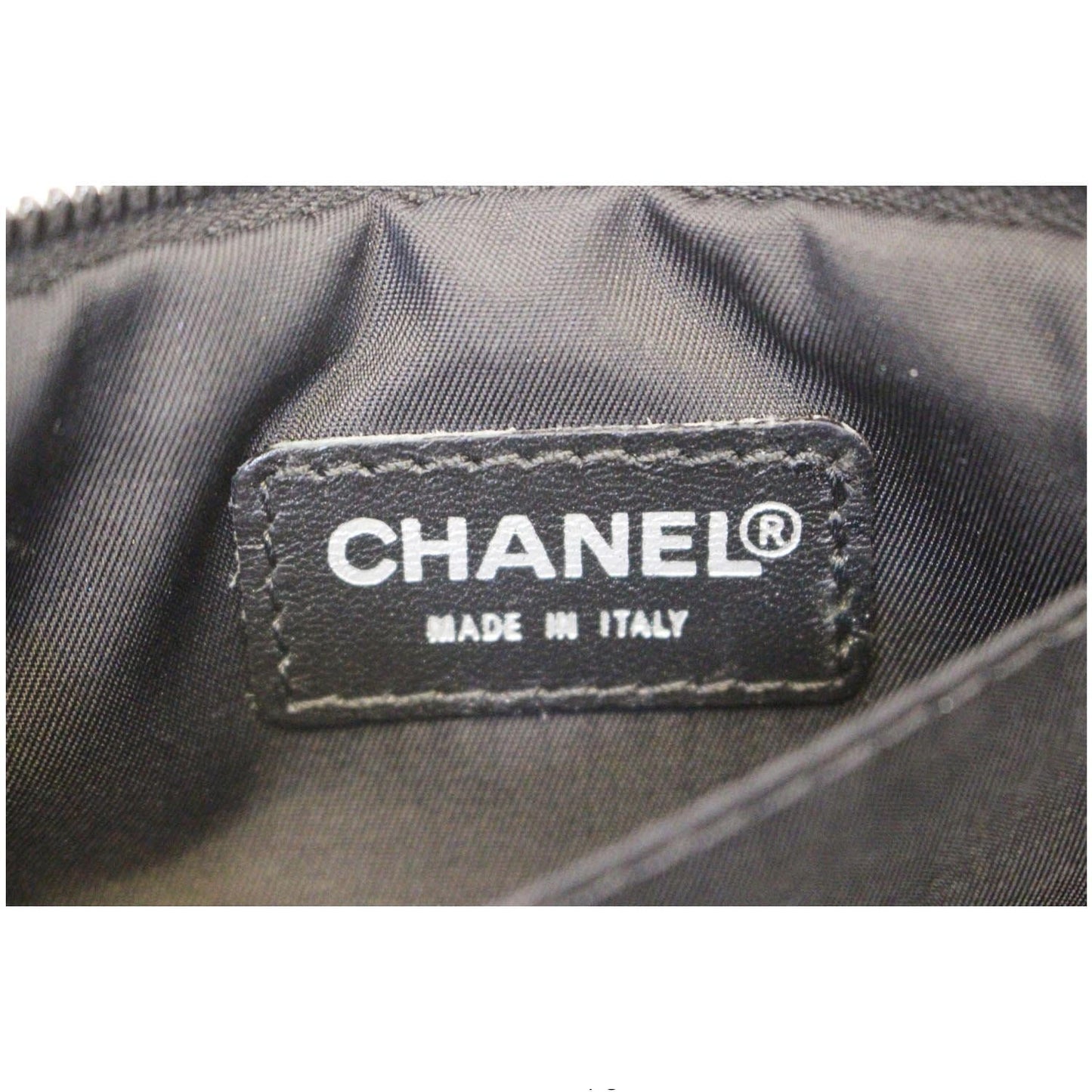 CHANEL Wristlet Cosmetic Pouch Black
