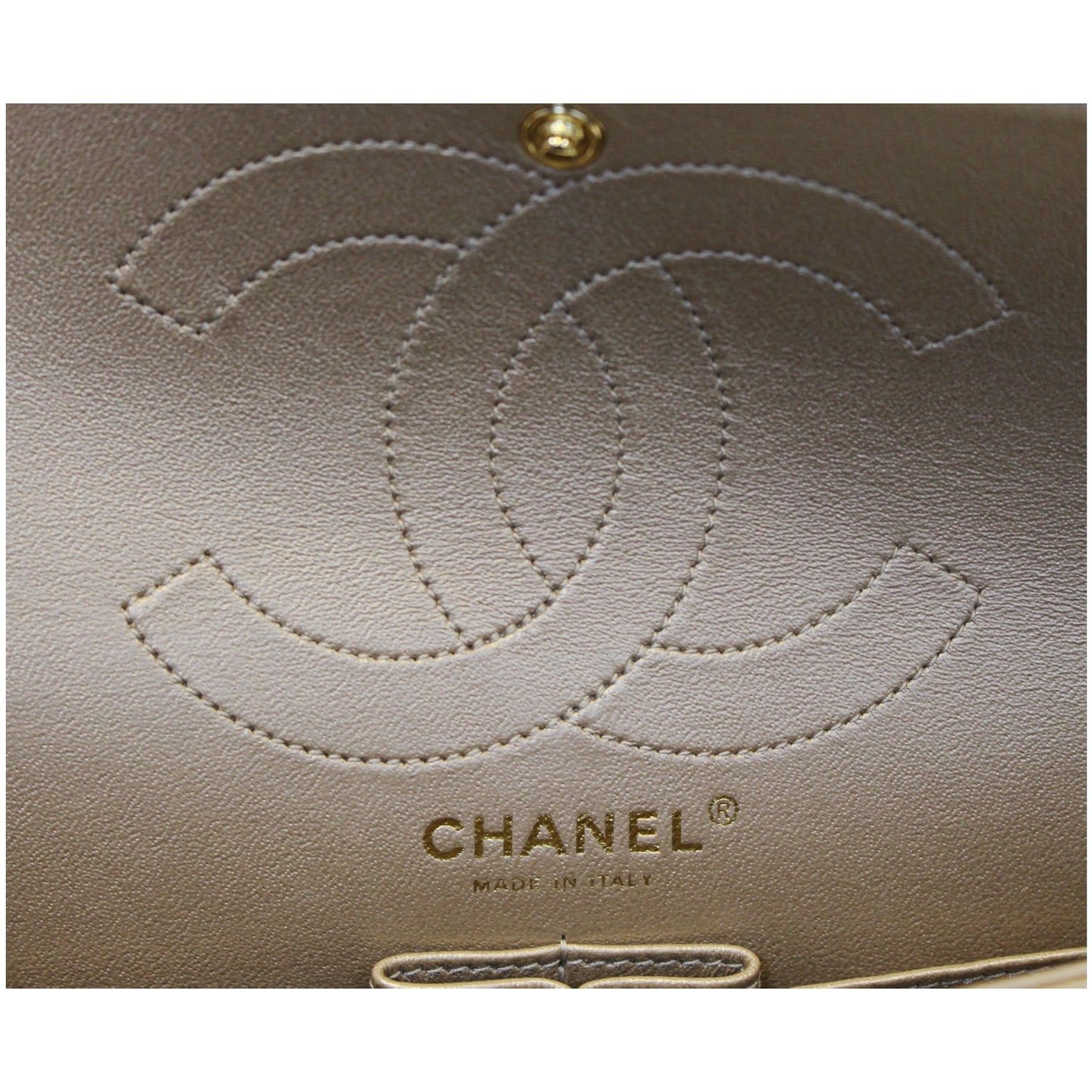 CHANEL Reissue Mademoiselle Lock Calfskin Leather Shoulder Bag Beige