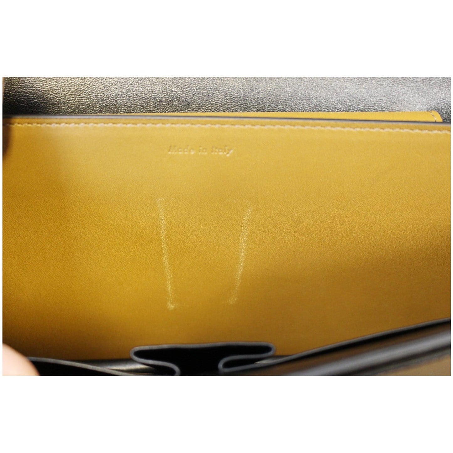 CELINE Bicolor Calfskin Leather Medium Case Shoulder Bag