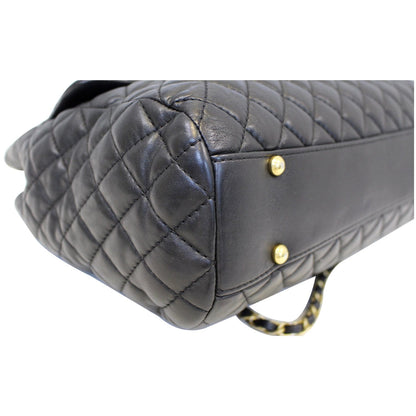 CHANEL Large Shopping Flap Shoulder Bag Black