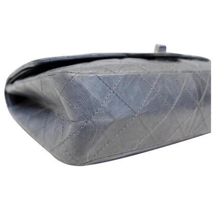 CHANEL 2.55 Reissue Mademoiselle Lock Calfskin Leather Shoulder Bag Grey