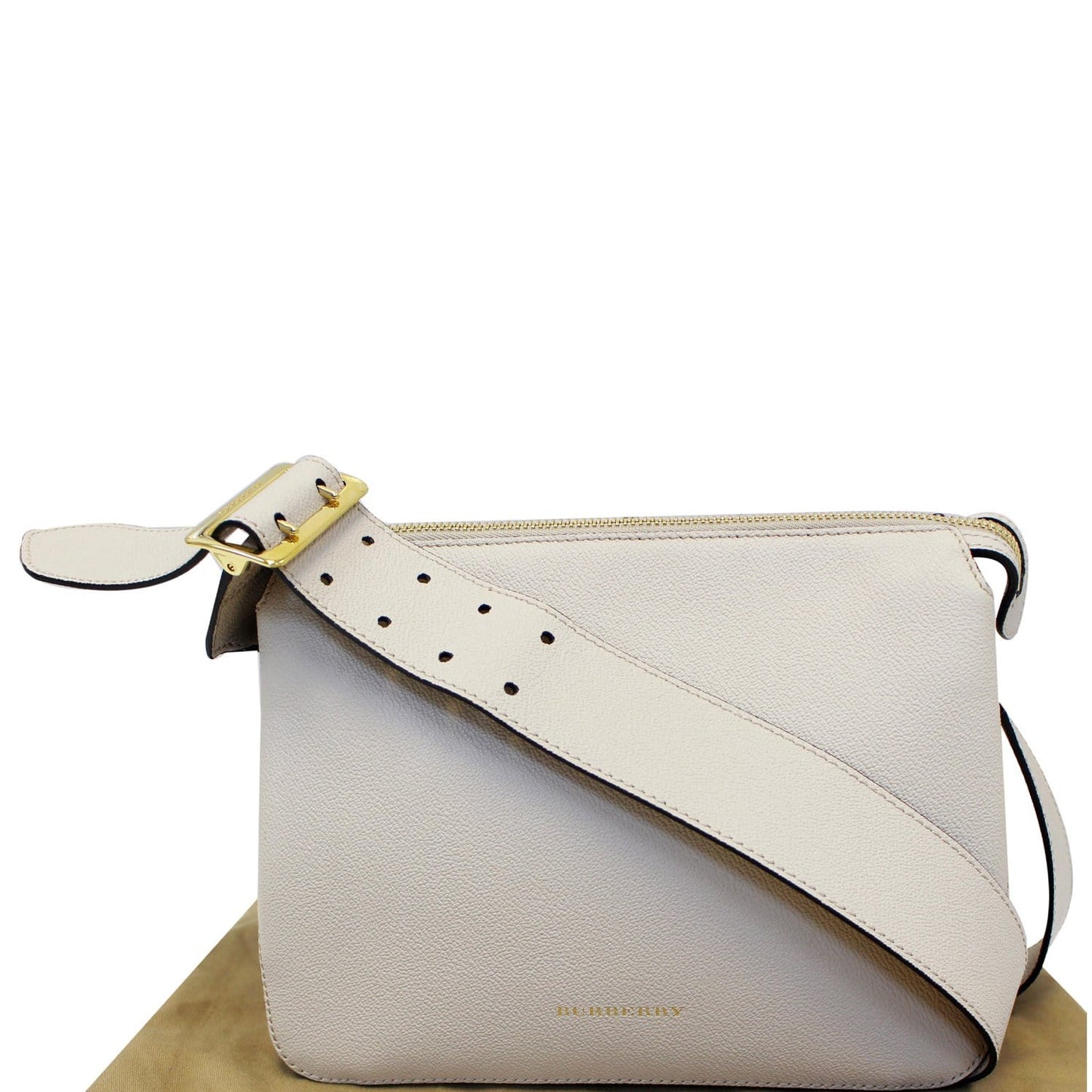 BURBERRY Helmsley House Check Grained Leather Crossbody Bag