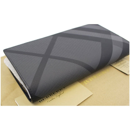 BURBERRY London Check and Leather Continental Wallet