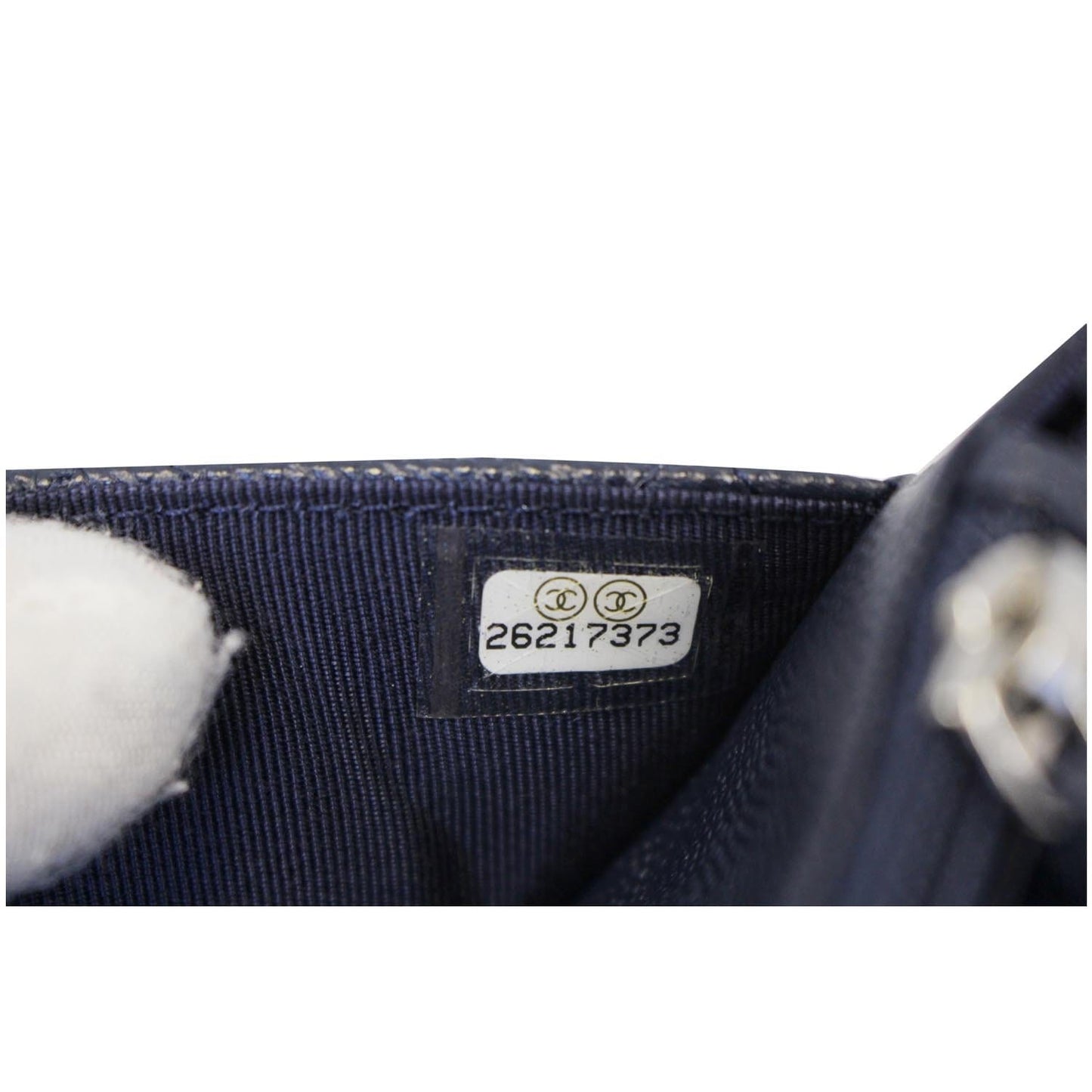 CHANEL Wallet On Chain WOC Clutch Crossbody Bag Navy