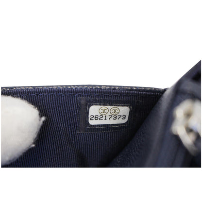 CHANEL Wallet On Chain WOC Clutch Crossbody Bag Navy