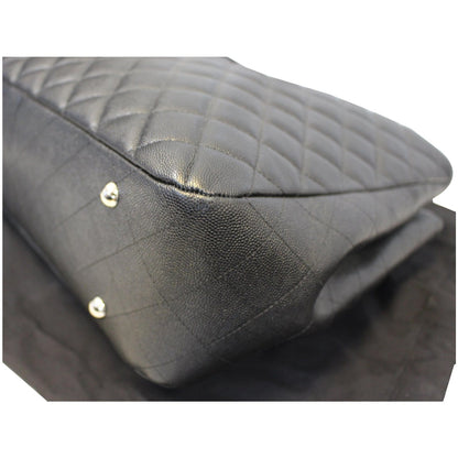 CHANEL Large Classic Caviar Leather Tote Shoulder Bag Black