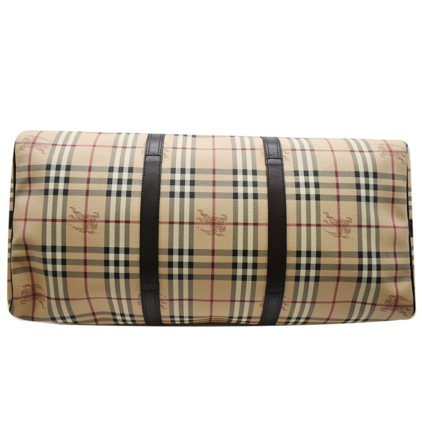 BURBERRY Haymarket Check Coated Canvas Travel Bag Beige
