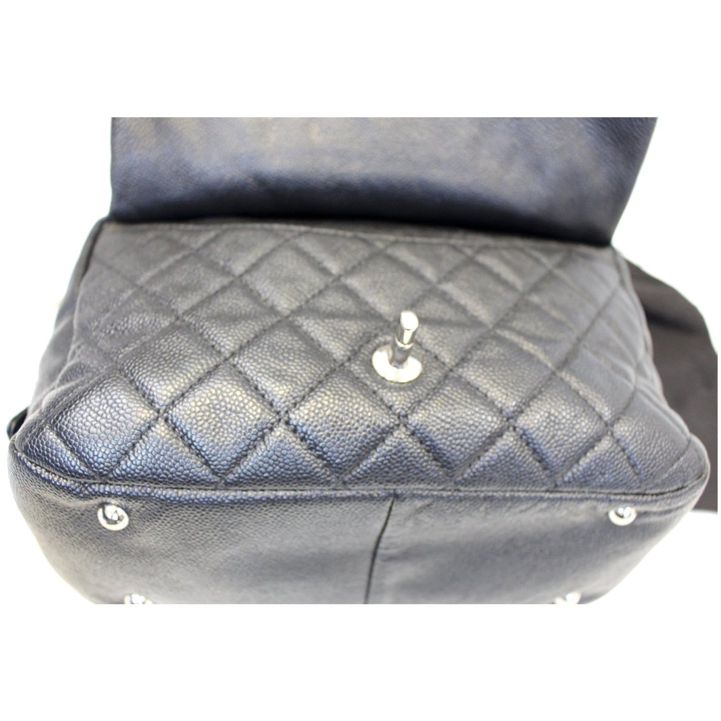 CHANEL Camera Case Quilted Caviar Leather Medium Flap Shoulder Bag