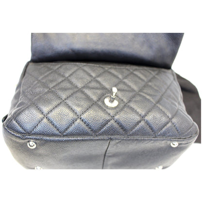 CHANEL Camera Case Quilted Caviar Leather Medium Flap Shoulder Bag