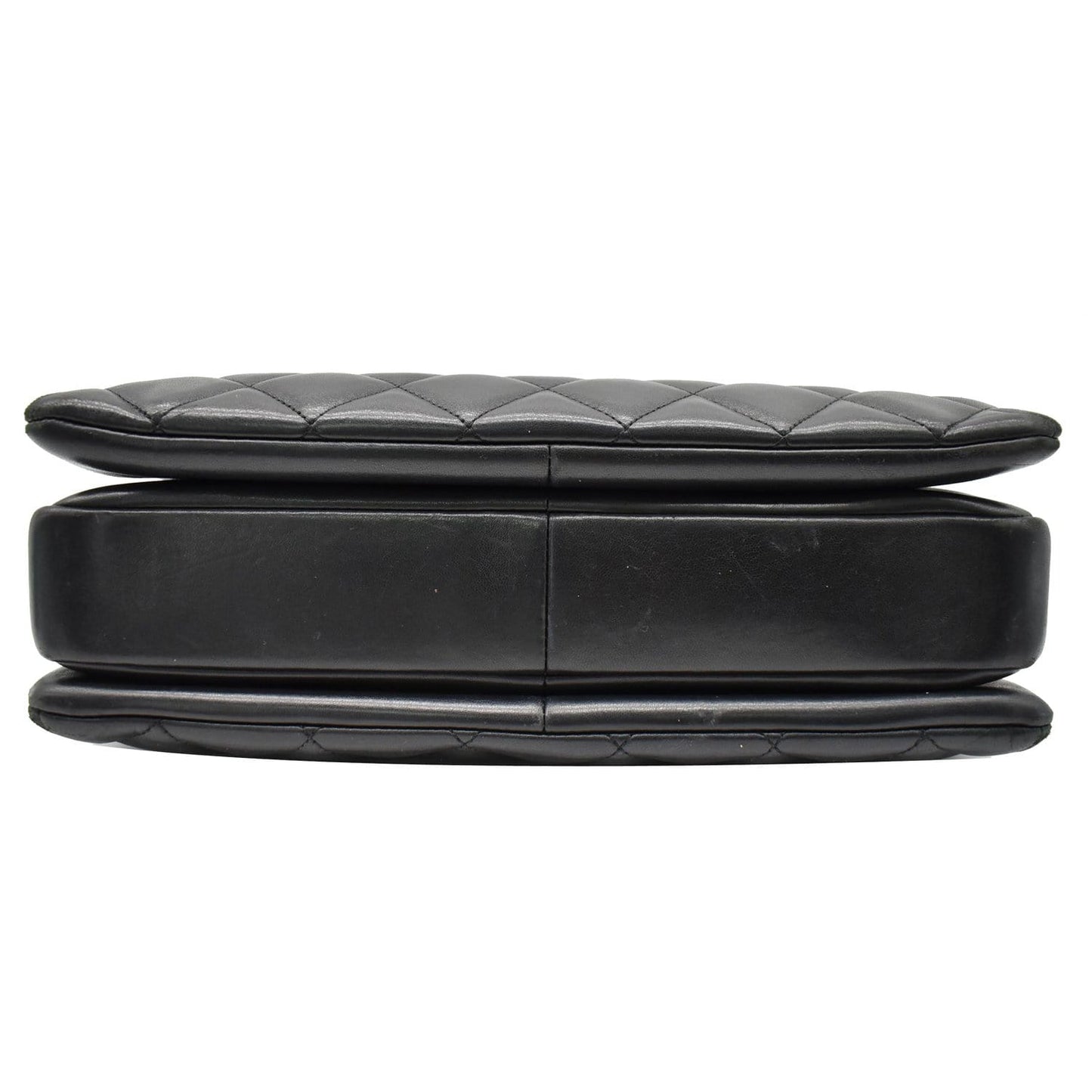 CHANEL Trendy CC Large Flap Quilted Lambskin Leather Shoulder Bag Black