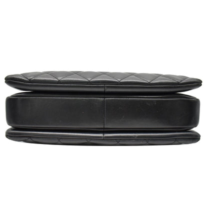 CHANEL Trendy CC Large Flap Quilted Lambskin Leather Shoulder Bag Black