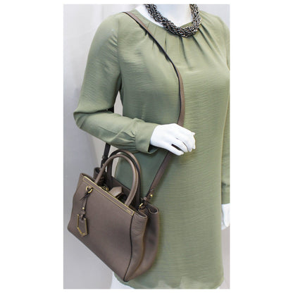 FENDI Roma Petite 2 Jours Leather Shoulder Handbag - 15% OFF