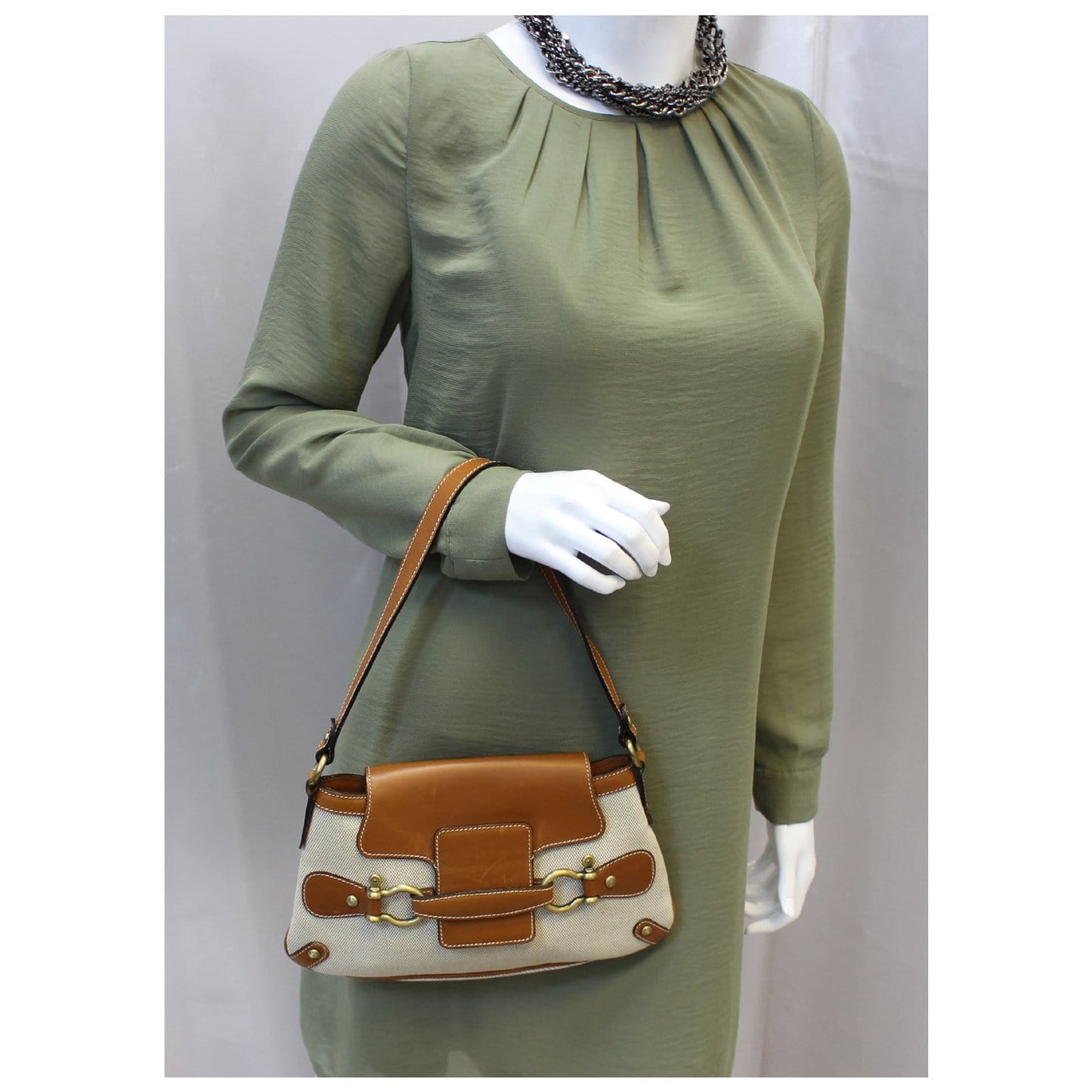 BURBERRY Old Flap Shoulder Bag Brown