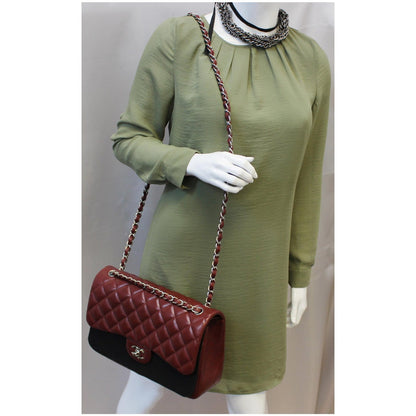 Chanel Jumbo Double Flap Caviar Quilted Shoulder bag Red