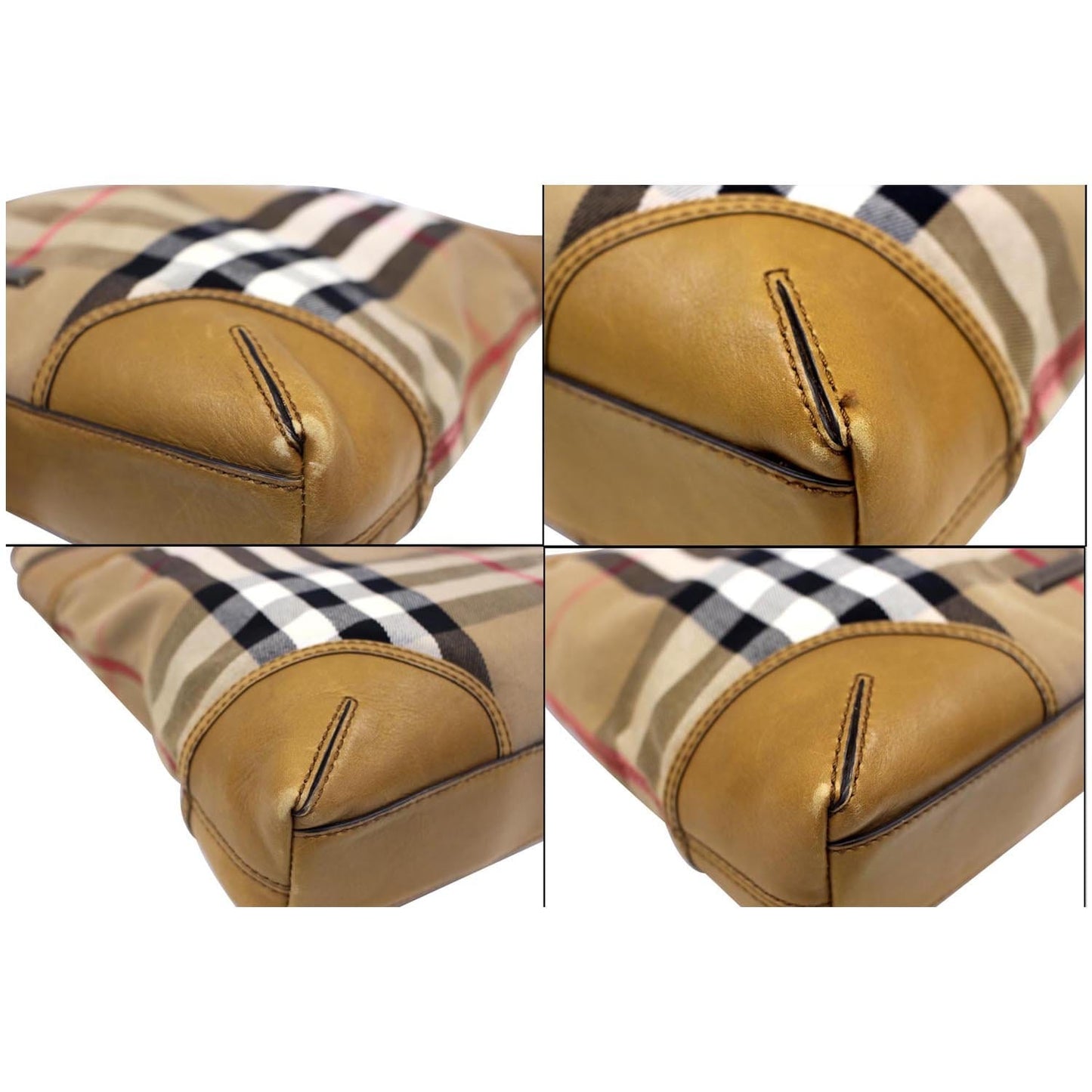 BURBERRY Vintage House Check Webbing Medium Marlow Tote Bag