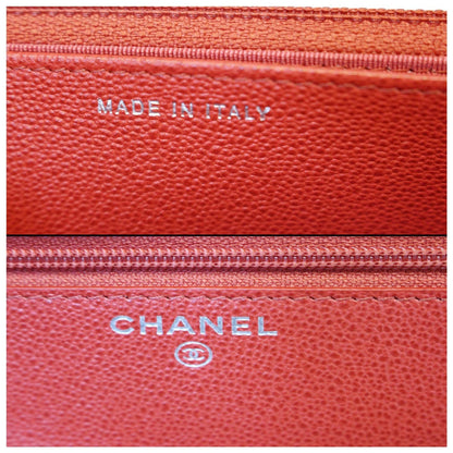 CHANEL Wallet on Chain Grained Calfskin Leather Shoulder Crossbody Bag