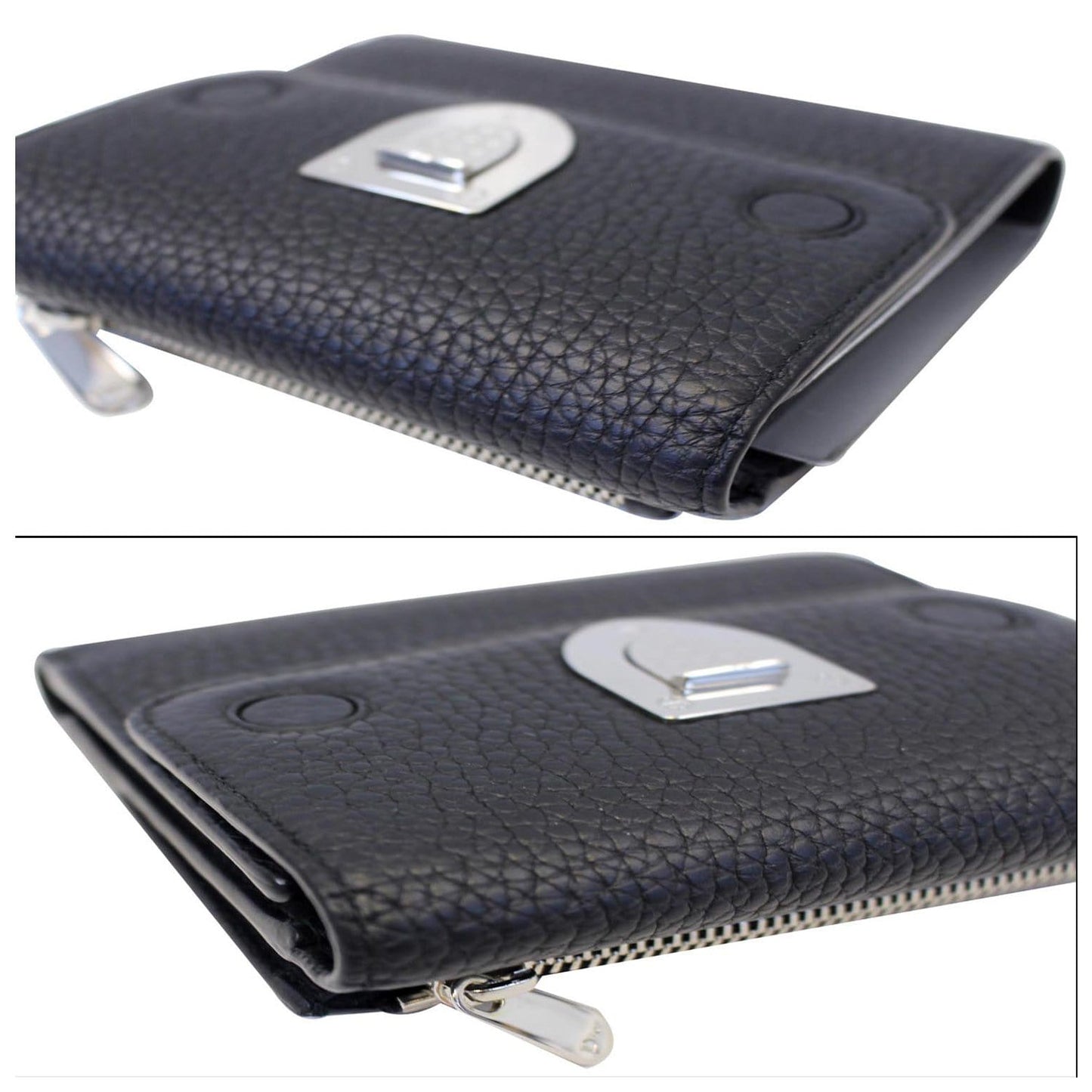 Christian Dior Noir Black Leather Wallet - Last Call