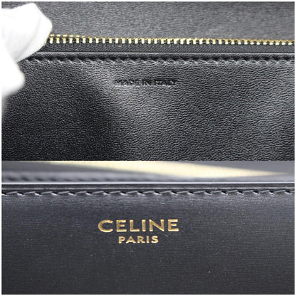 CELINE Classic Box Medium Calfskin Leather Crossbody Bag Black - 10% OFF