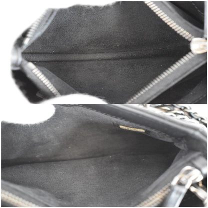 CHANEL Reissue Lucky Charm Quilted Leather Chain Crossbody Clutch Bag Black