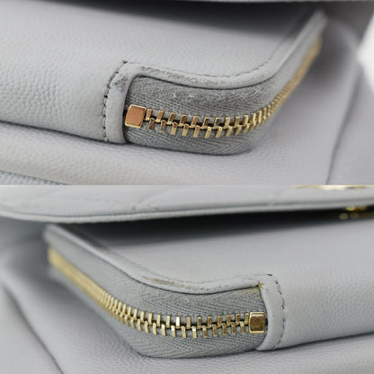 CHANEL Business Affinity Medium Quilted Caviar Crossbody Bag Gray