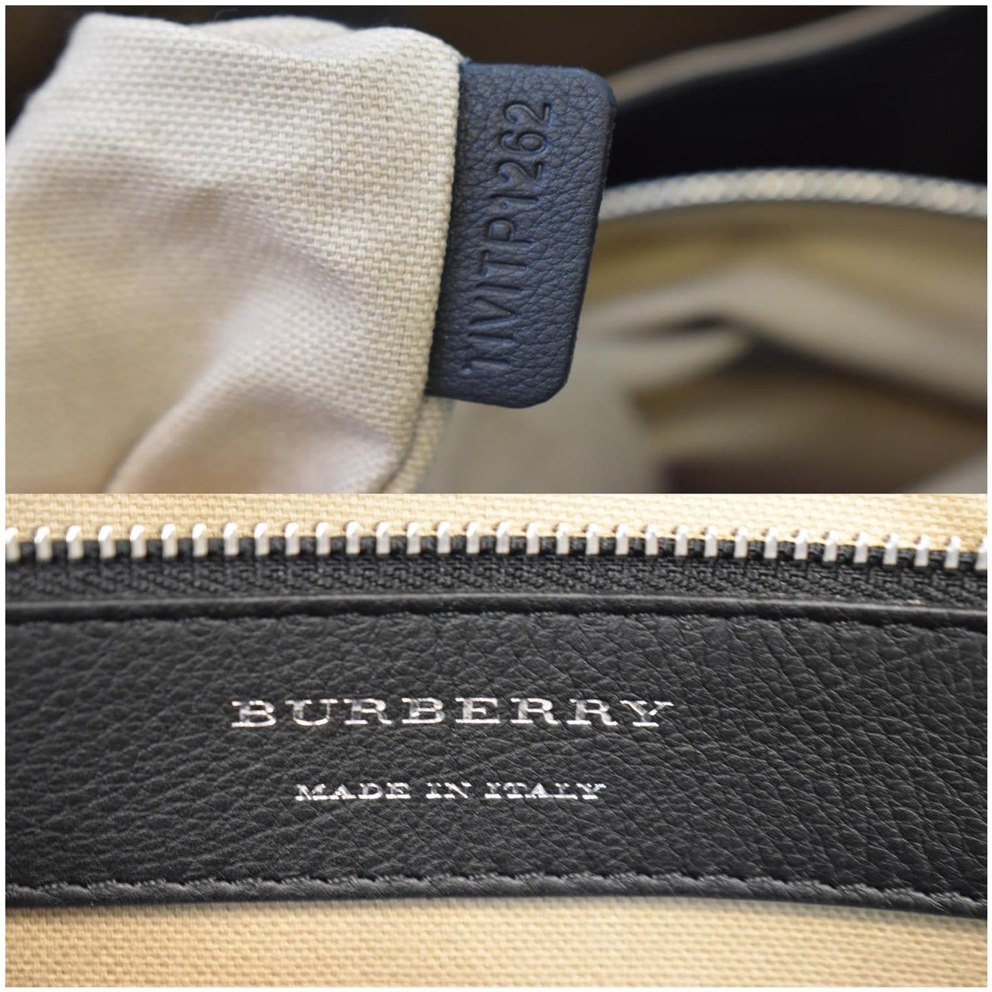 BURBERRY Ainsworth Leather Briefcase Bag Black