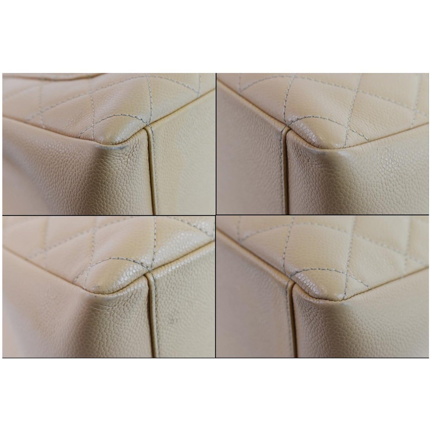 CHANEL Grand Shopping GST Caviar Leather Tote Bag Beige