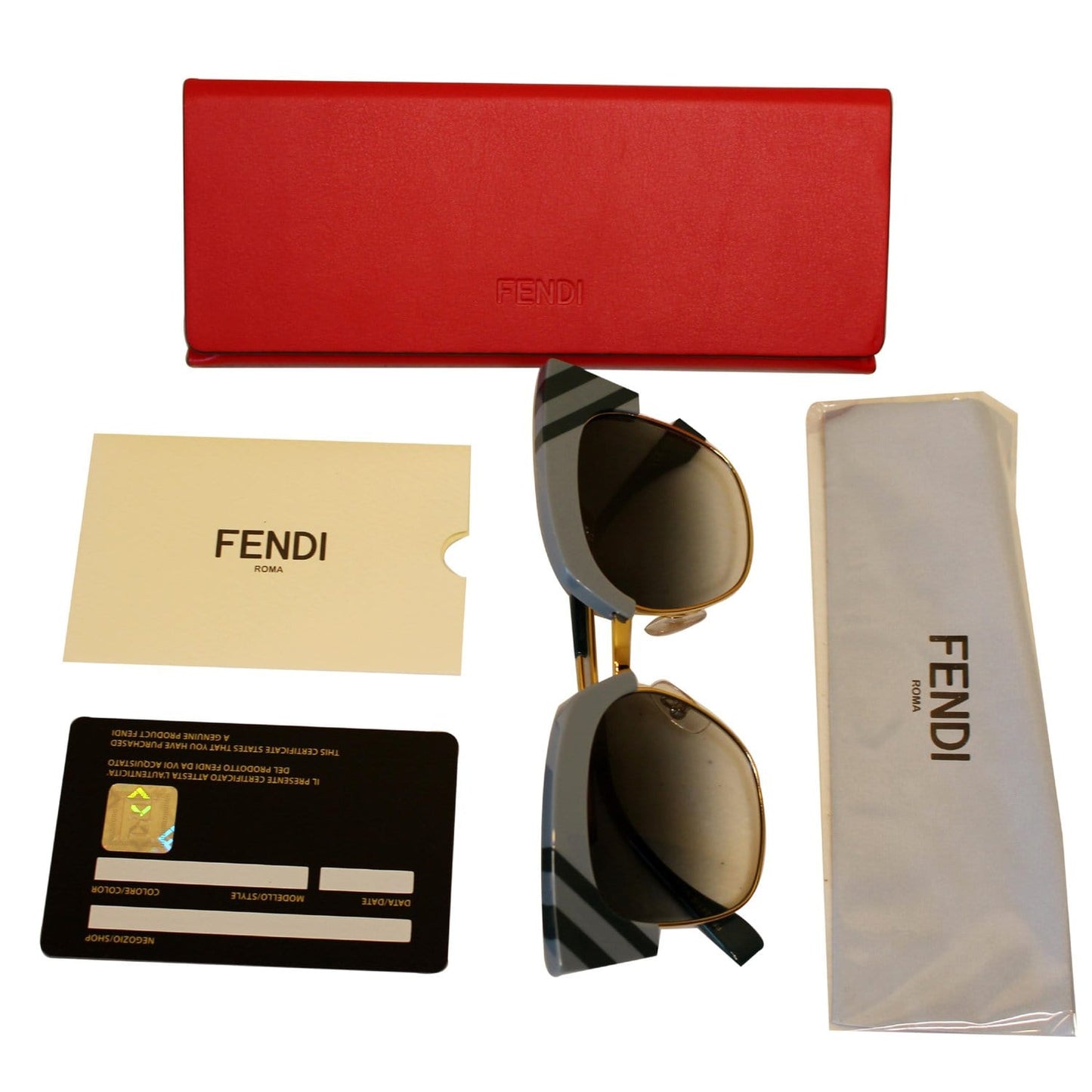 FENDI FF 0241/S Cat Eye Sunglasses Blue