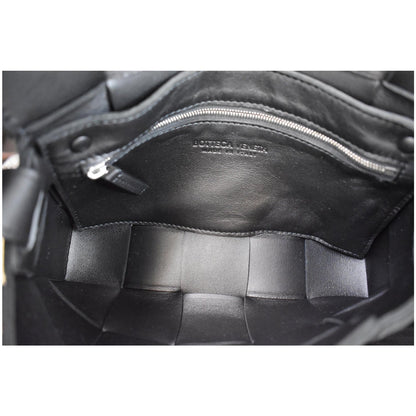 BOTTEGA VENETA Cassette Maxi Lambskin Crossbody Bag Black