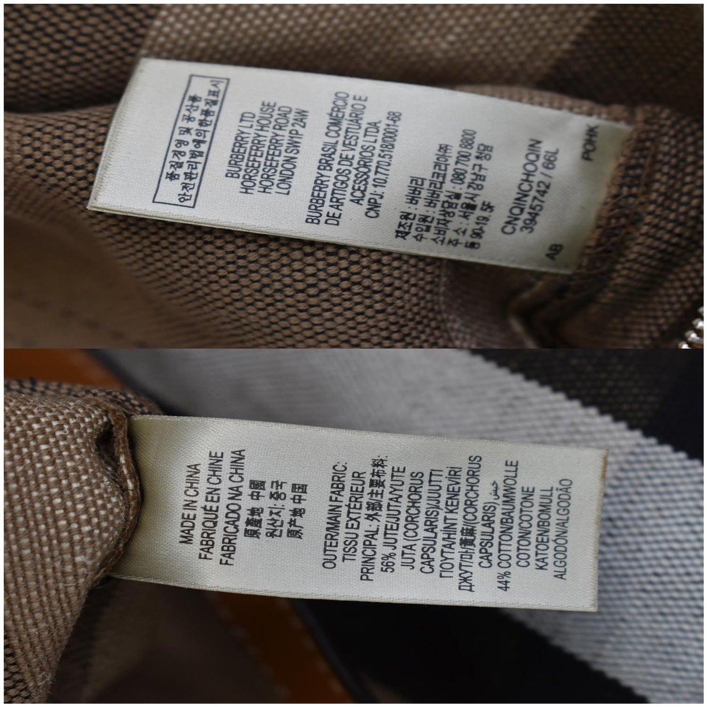 BURBERRY Susanna Medium Check Canvas Bucket Shoulder Bag Brown
