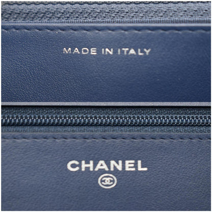 CHANEL Tassel Patchwork Leather Wallet On Chain Multicolor