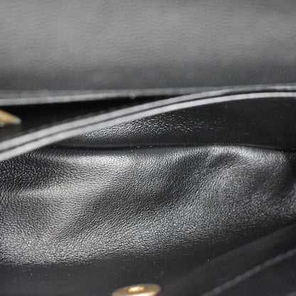 CHANEL Coco Mini Top Lizard Handle Caviar Leather Shoulder Bag Black