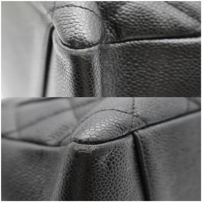 CHANEL Grand Shopping GST Caviar Leather Tote Bag Black