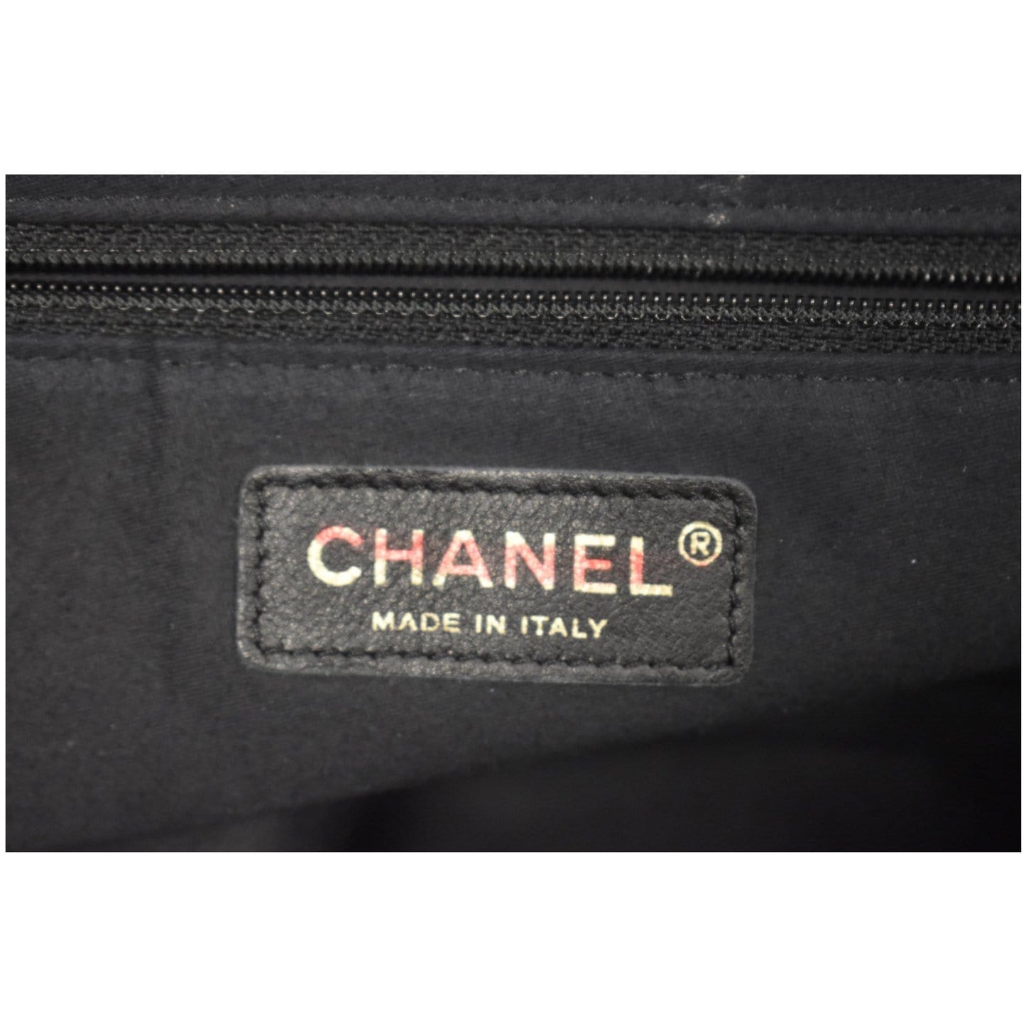 CHANEL Girl Large Lambskin Shoulder Bag Beige/Black