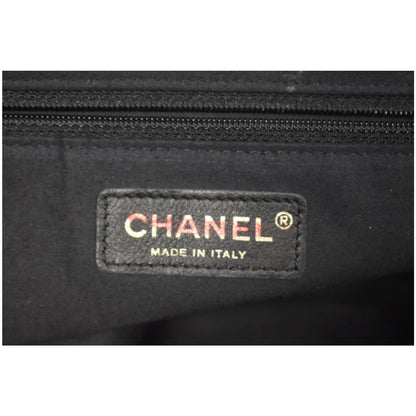 CHANEL Girl Large Lambskin Shoulder Bag Beige/Black