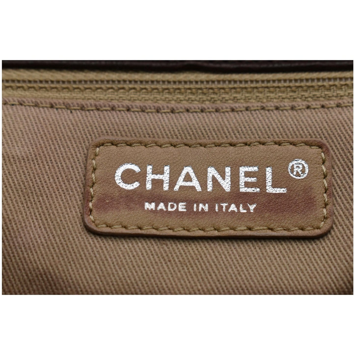 CHANEL Accordion Flap Calfskin Diamond Stitch Shoulder Bag Brown