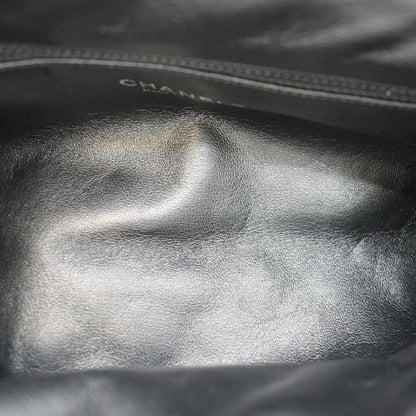CHANEL Timeless Caviar Quilted Leather Clutch Black