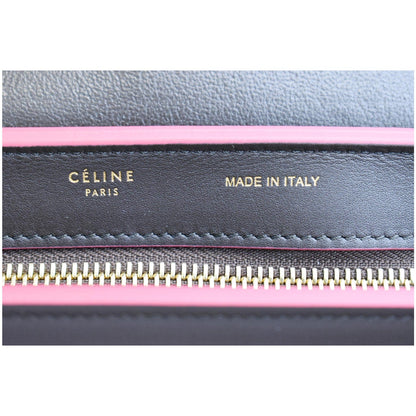 CELINE Trapeze Small 2way Leather Shoulder Bag Tricolor