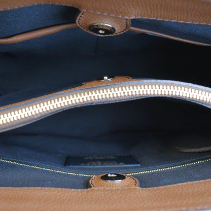 BURBERRY Banner Medium House Check Tote Bag Tan