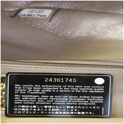 CHANEL Reissue Mademoiselle Lock Calfskin Leather Shoulder Bag Beige