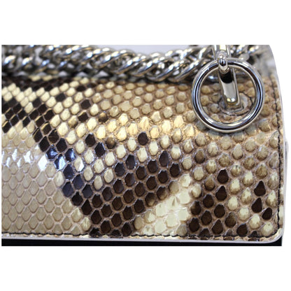 FENDI Kan I Small Python Leather Shoulder Crossbody Bag - Last Call