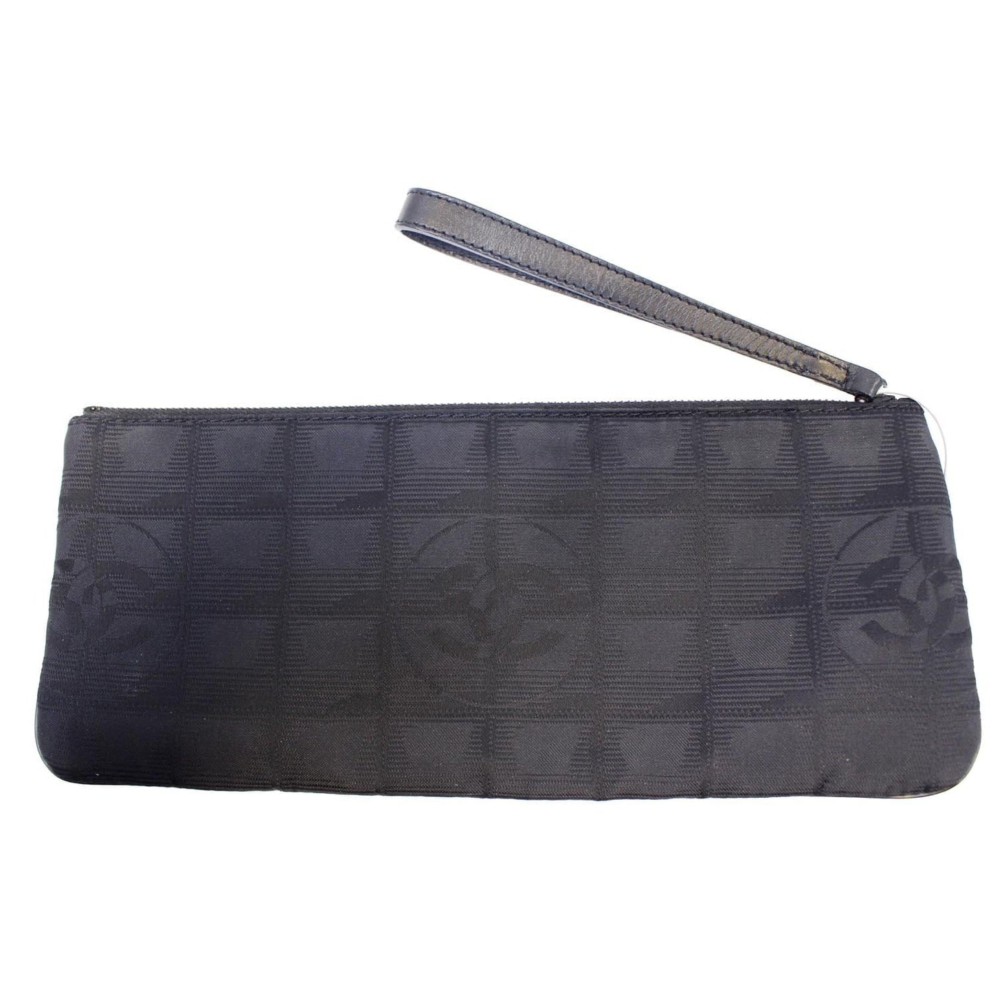 CHANEL Wristlet Cosmetic Pouch Black