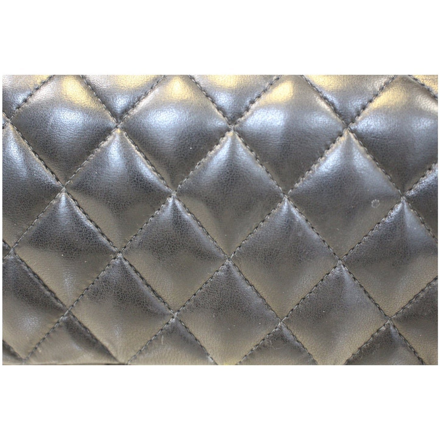 CHANEL Classic Jumbo Quilted Lambskin Leather Double Flap Shoulder Bag
