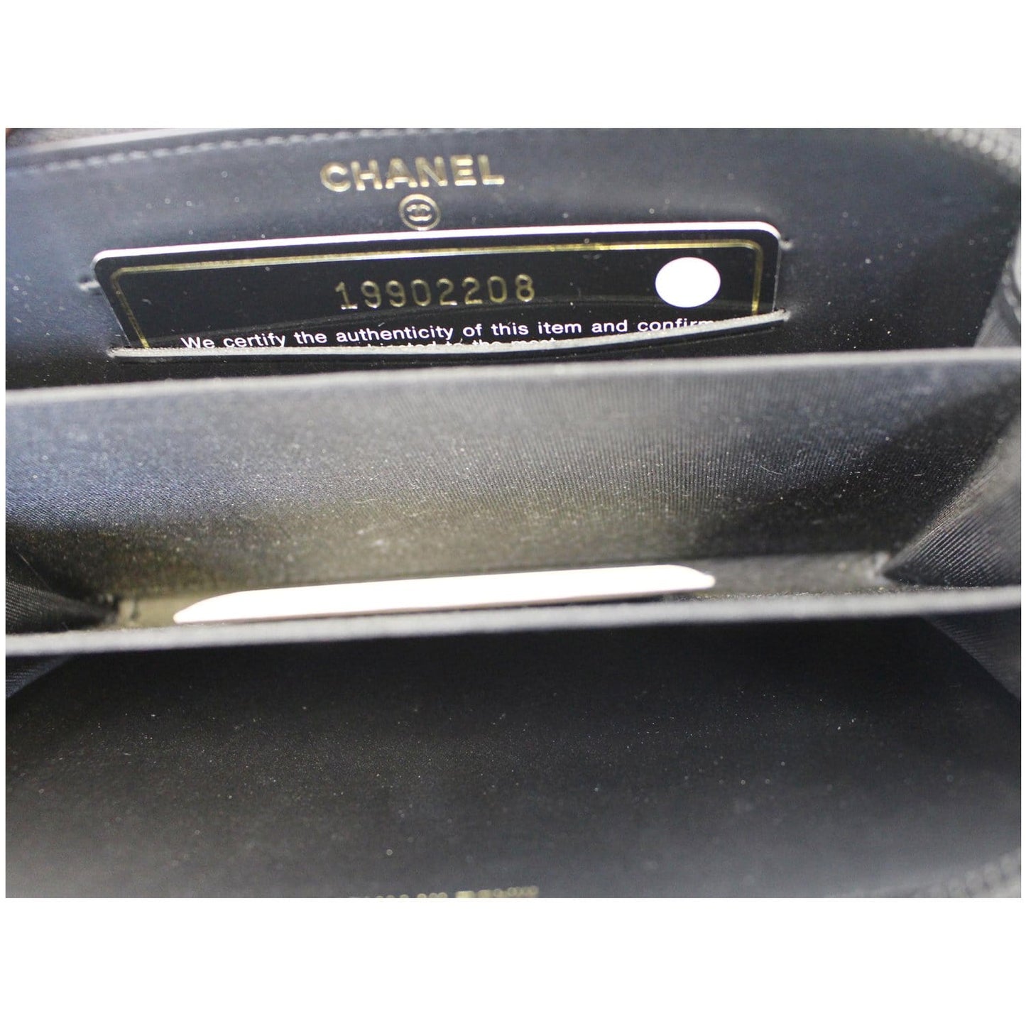 CHANEL Boy Small Caviar Leather Zip Around Wallet Black