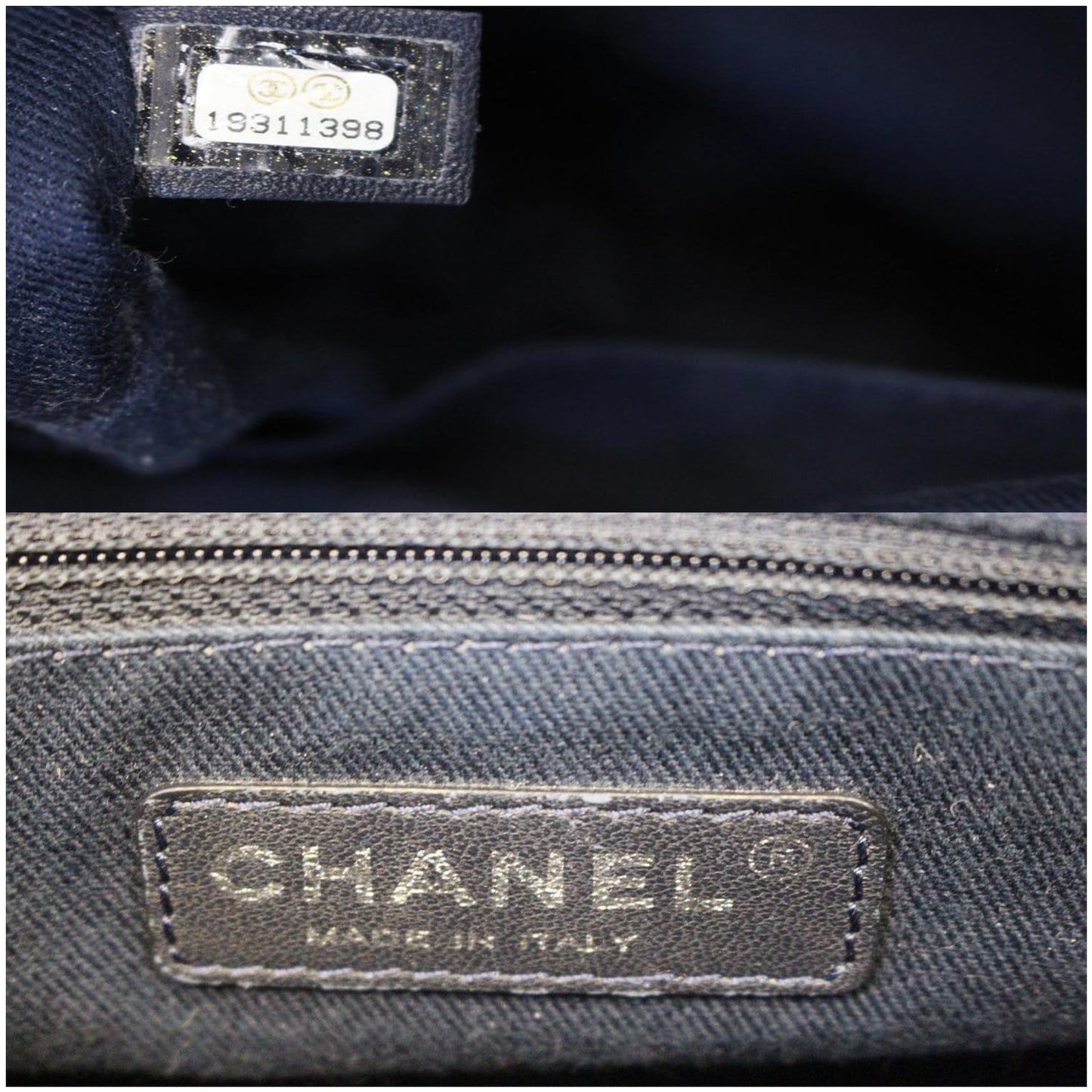 CHANEL CC Shopping Large Tote Shoulder Bag Denim