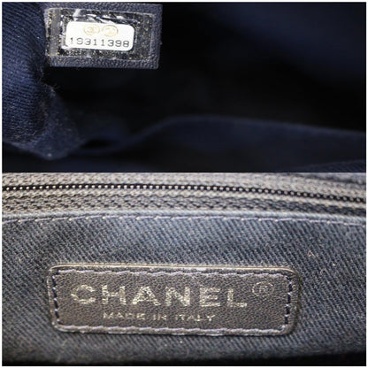 CHANEL CC Shopping Large Tote Shoulder Bag Denim