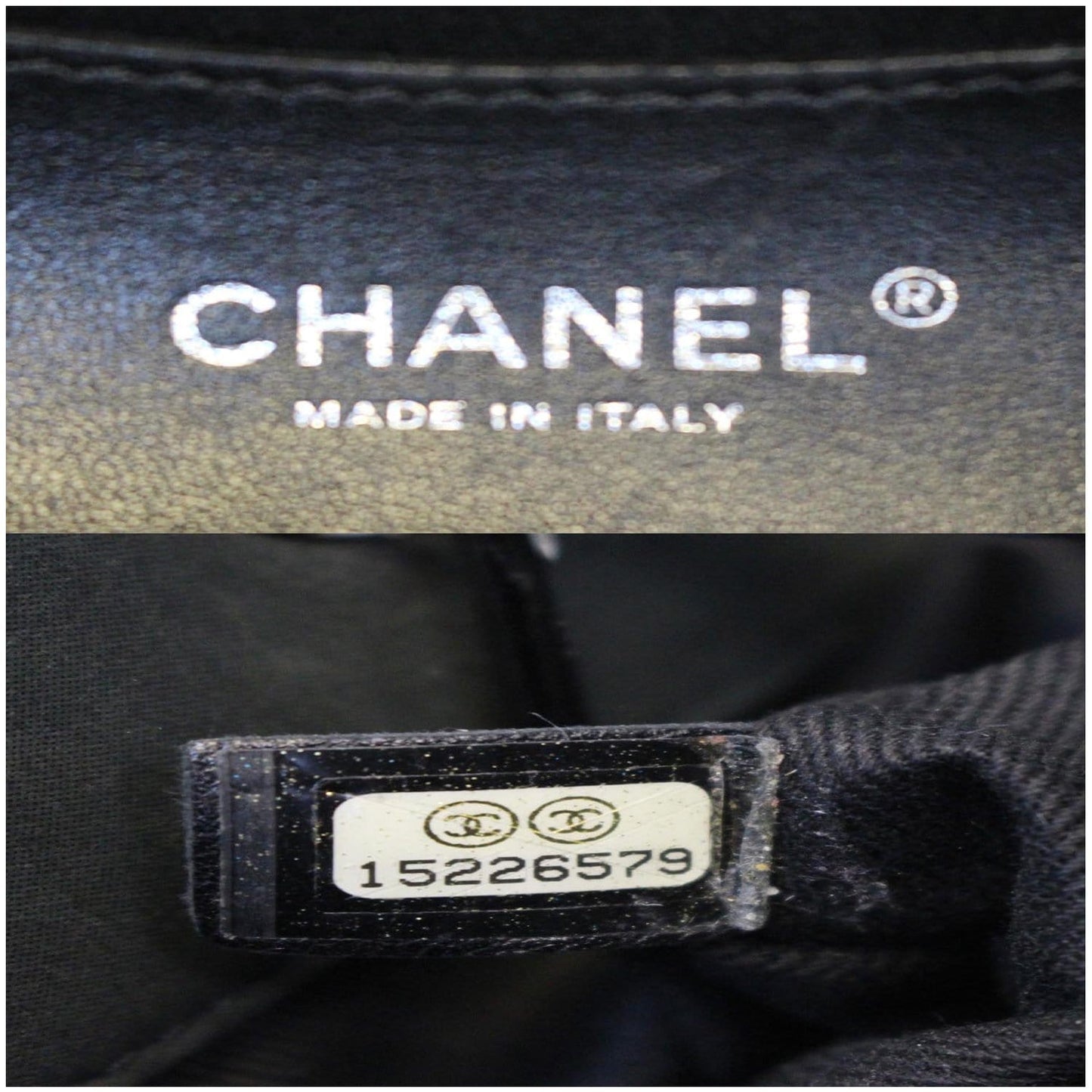 CHANEL Just Mademoiselle Calfskin Leather Bowling Bag Black